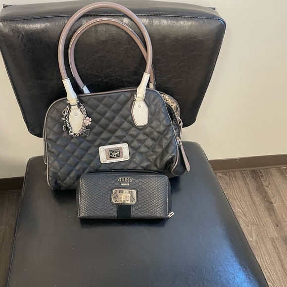 Betsey Johnson Black Quilted Satchel - Picture 2 of 4